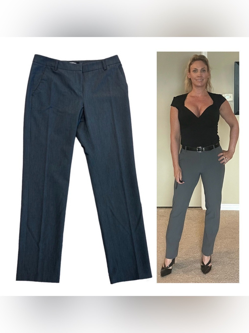 Attitude Jay Manuel Charcoal Gray Trouser Dress Pants professional business Sz 6 - Picture 14 of 14